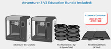 FlashForge Adventurer 3 V2 3D Printer Education Bundle